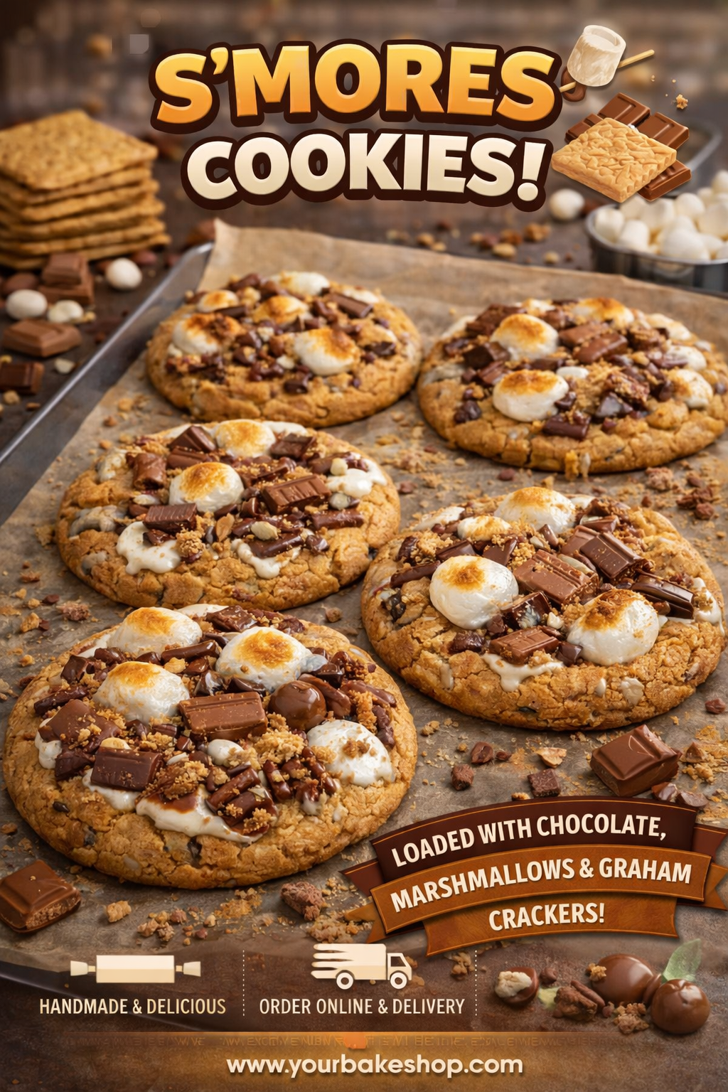 4 x smores cookies