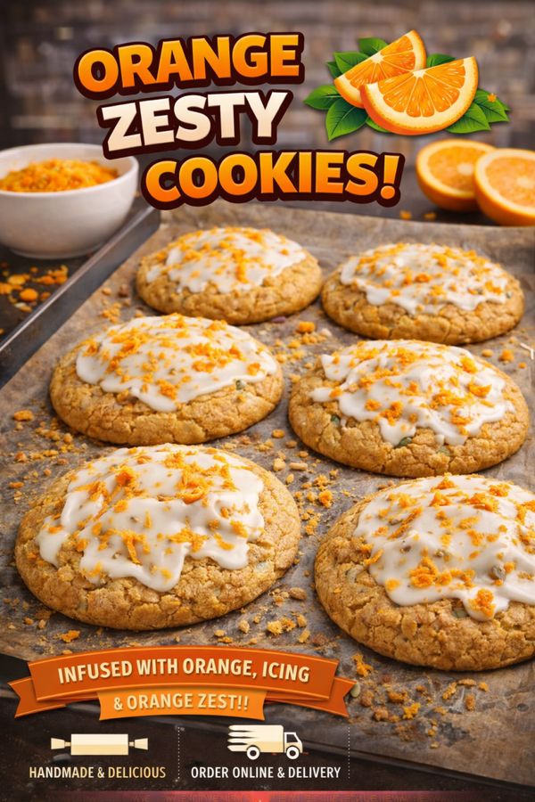 4 x orange zesty cookies