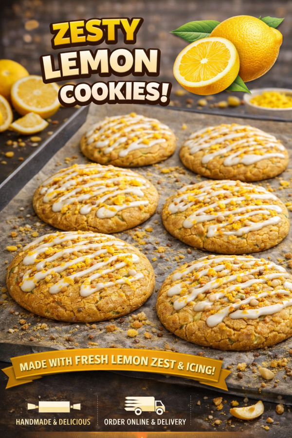 4 x lemon zesty cookies