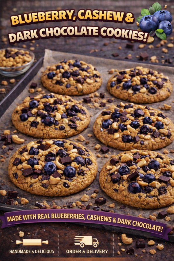 4 x Blueberry, cashew & dark chocolate