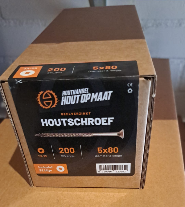 Houtschroef , 5 mm dik (P2)