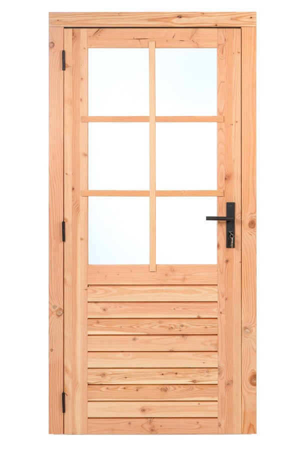 Douglas enkele glas deur 6-ruits 100x205cm buitenmaat