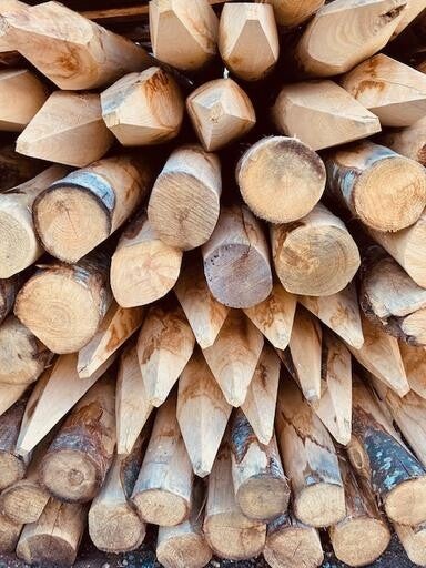 Kastanje paal schoorpaal | Houthandel hout op maat