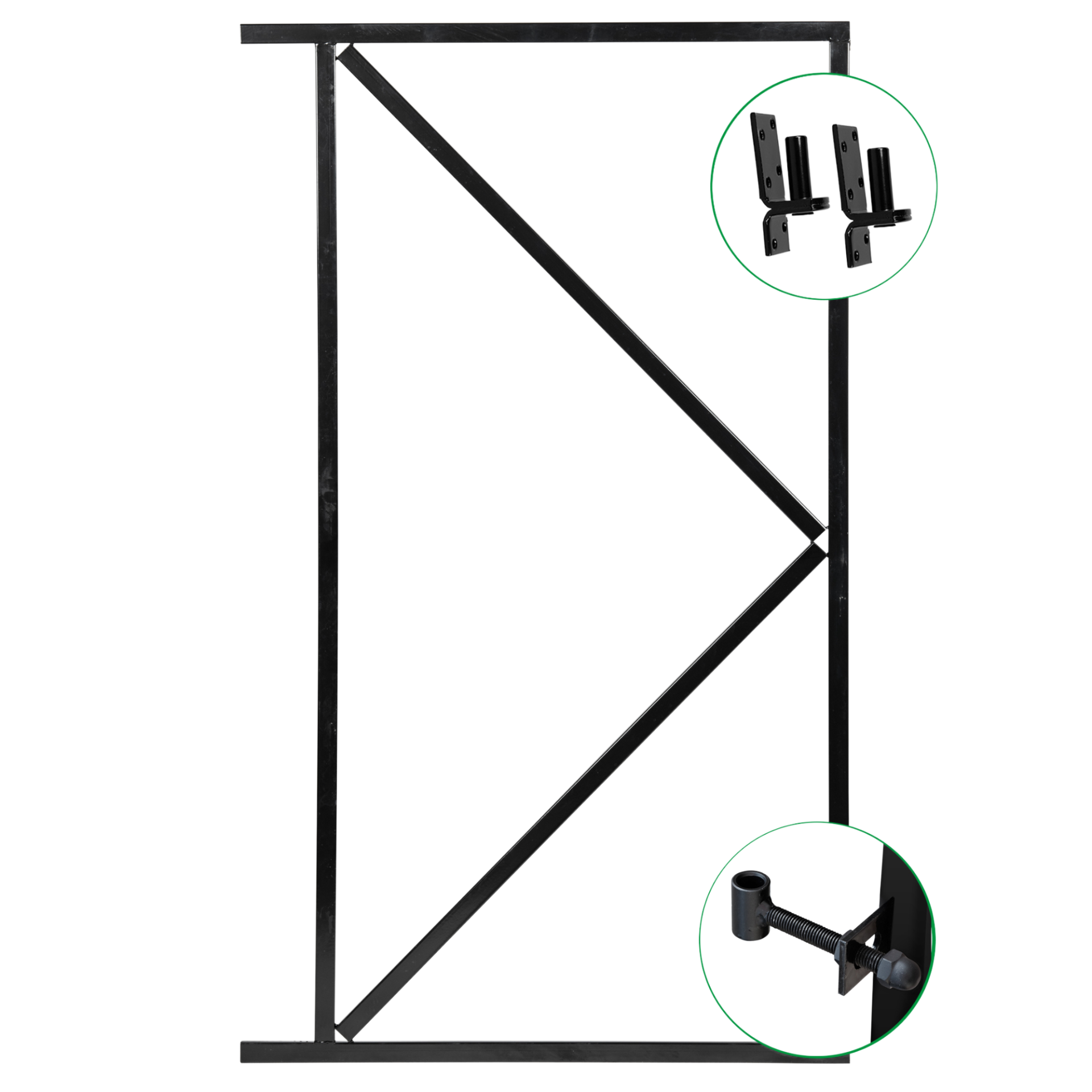 IJzeren deurframe 90x155cm  | zwart gecoat (p2)