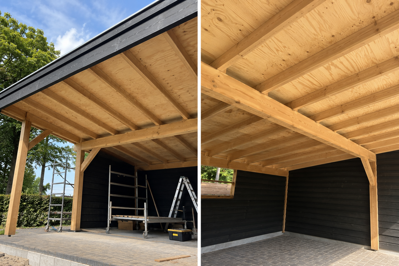 Underlayment plaat overkapping