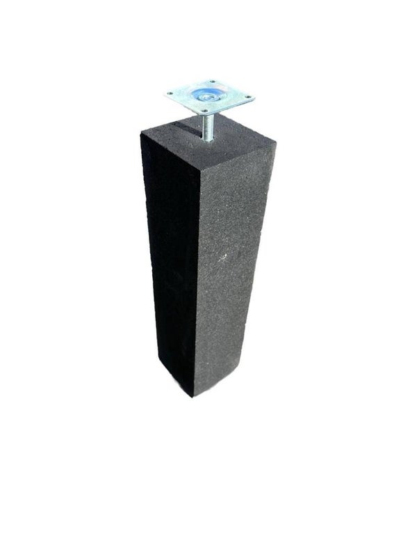 Betonpoer 15x15x60, met draadeind en stelplaat (P2)