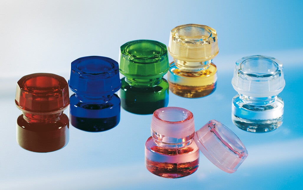 Kappengläser farbig mit Deckel, Becht