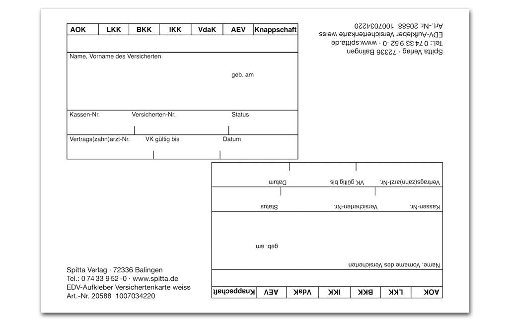 Spitta Aufkleber, 50 Stück, weiß