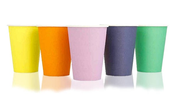 Mundspülbecher Papier, Sortiment