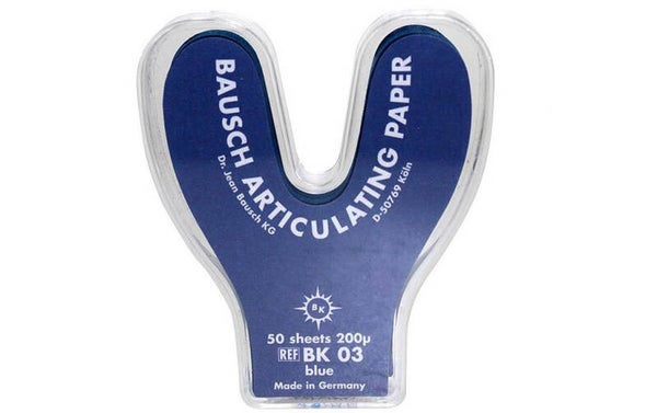 Artikulationspapier Hufeisenform blau BK 03, Dr. Bausch