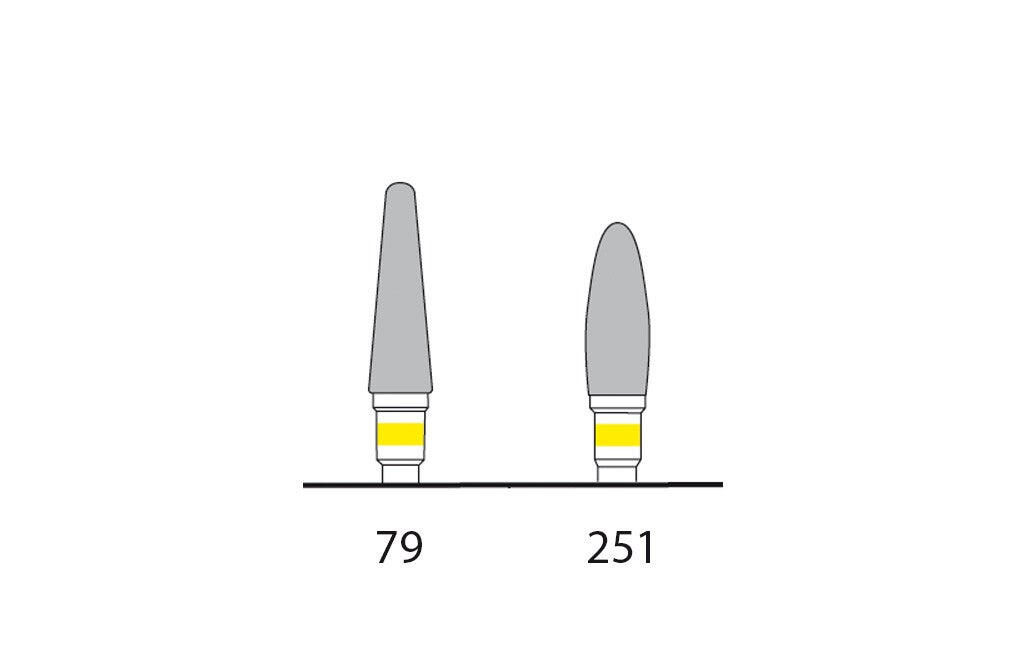 HM Fräser, Kreuzverzahnung superfein, gelb, Edenta