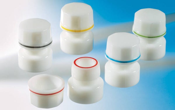 Kappenglas mit farbigem Ring, Becht