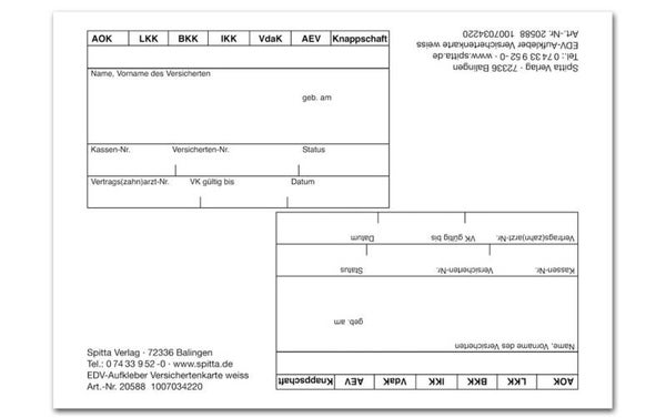 Spitta Aufkleber, 50 Stück, weiß