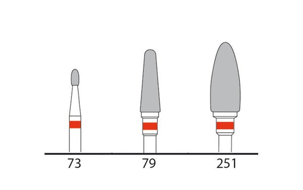 HM Fräser, Kreuzverzahnung fein, rot, Edenta