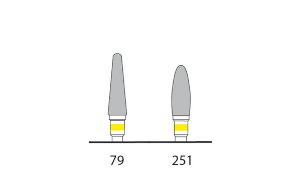 HM Fräser, Kreuzverzahnung superfein, gelb, Edenta