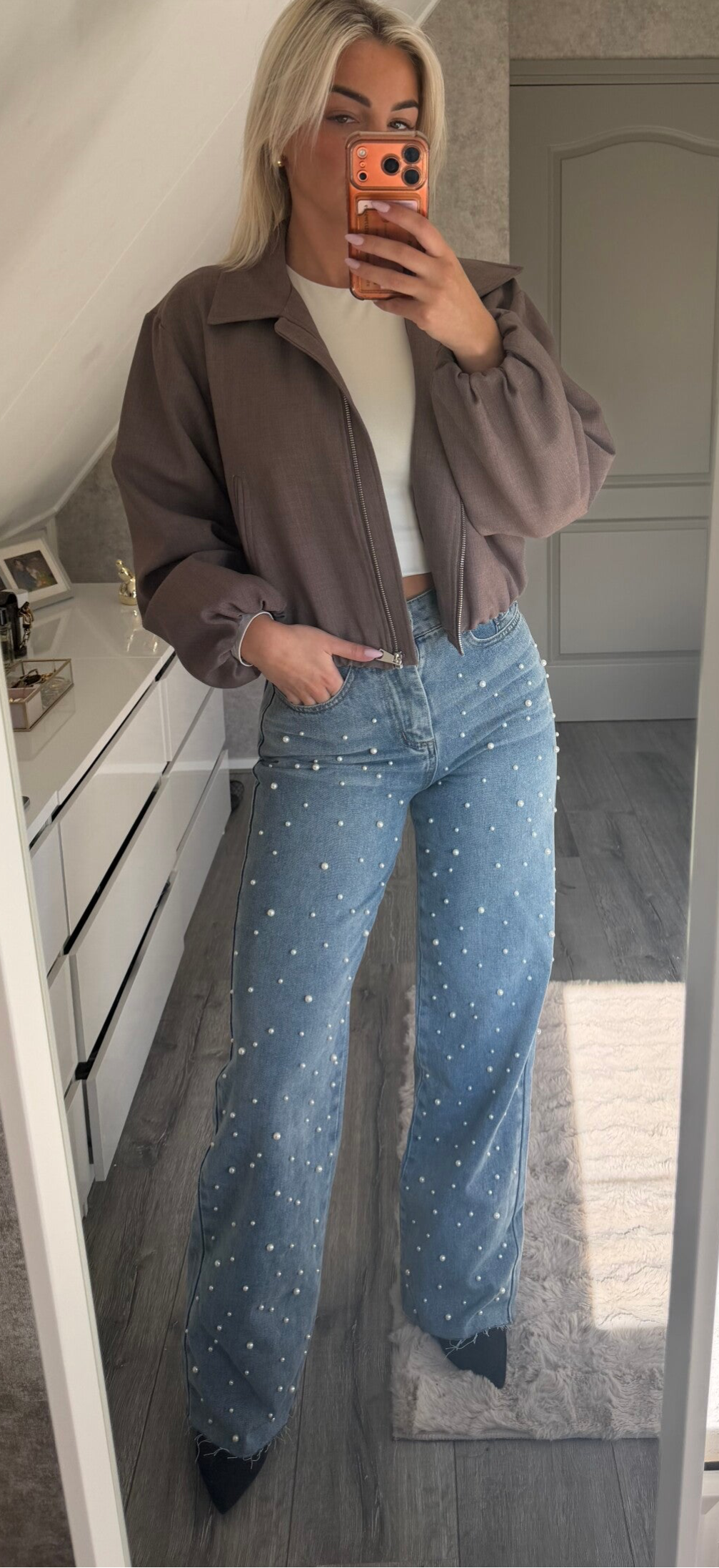 Denim jeans pearl