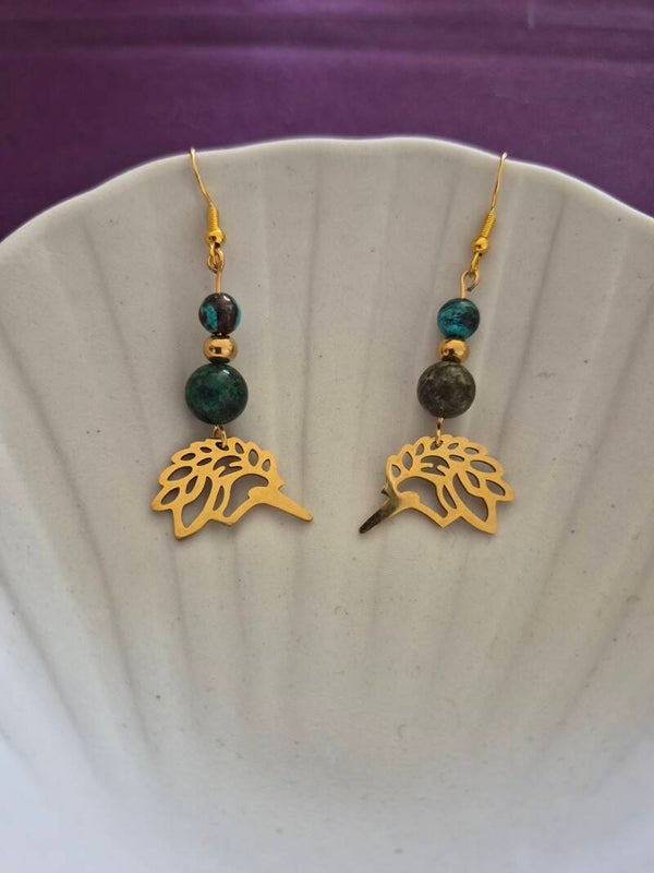 Boucle d’oreille Azurite