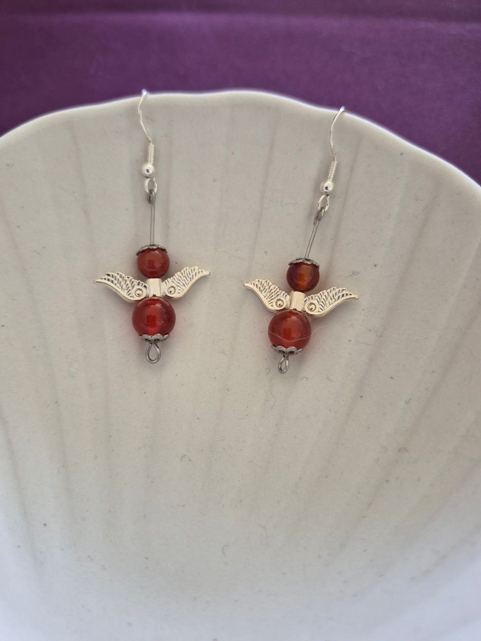 Boucle d’oreille Cornaline