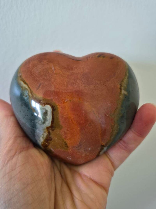 Jaspe polychrome coeur