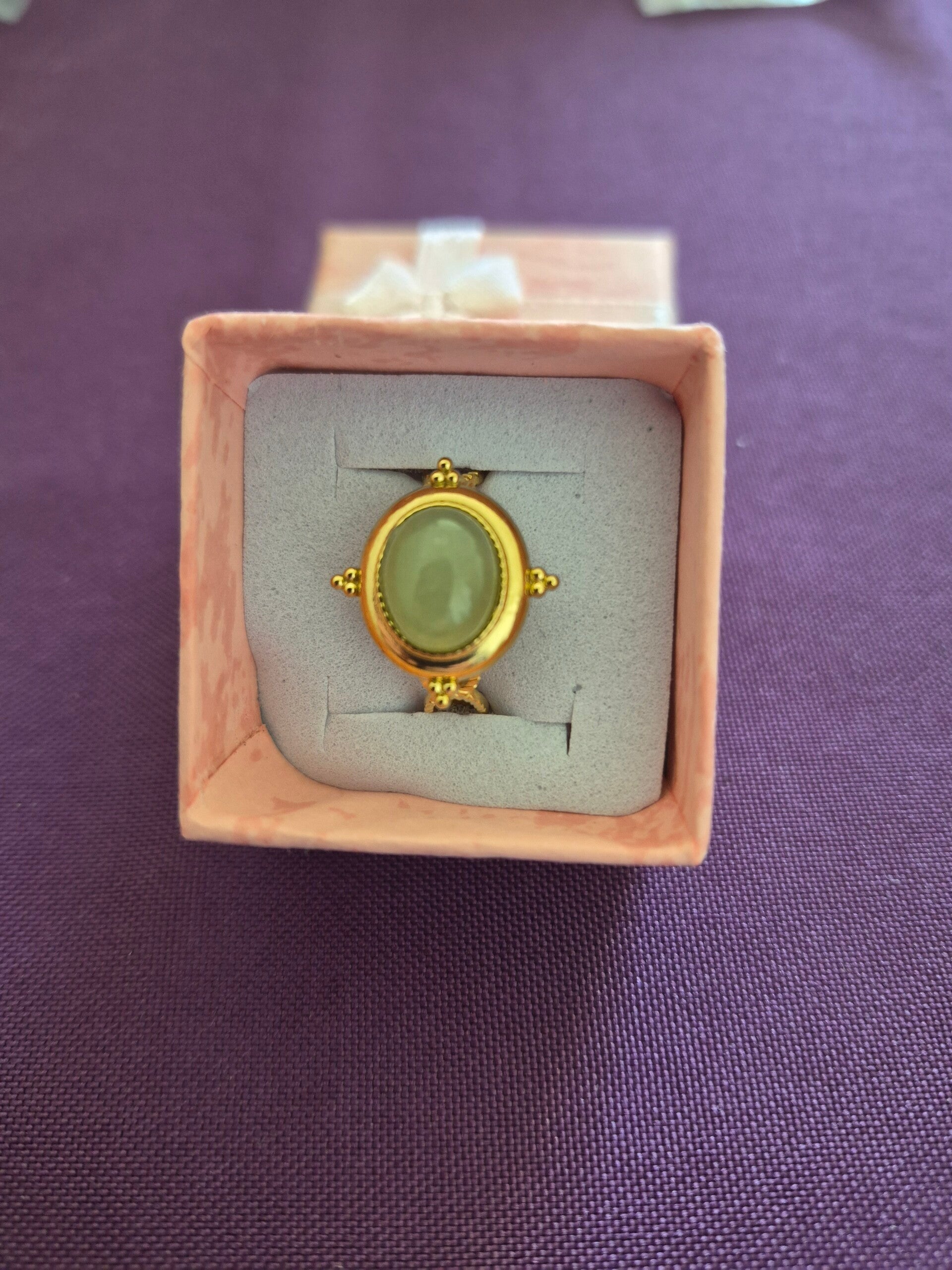 Bague aventurine verte