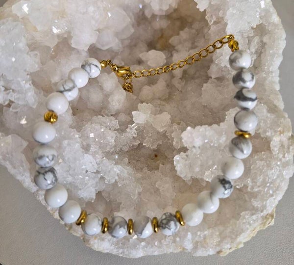 Bracelet Howlite Blanche