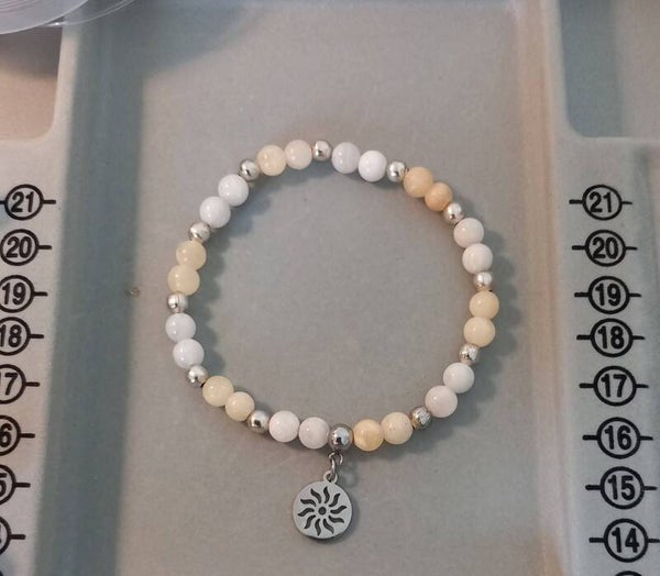 Bracelet Calcite orange - Pierre de lune
