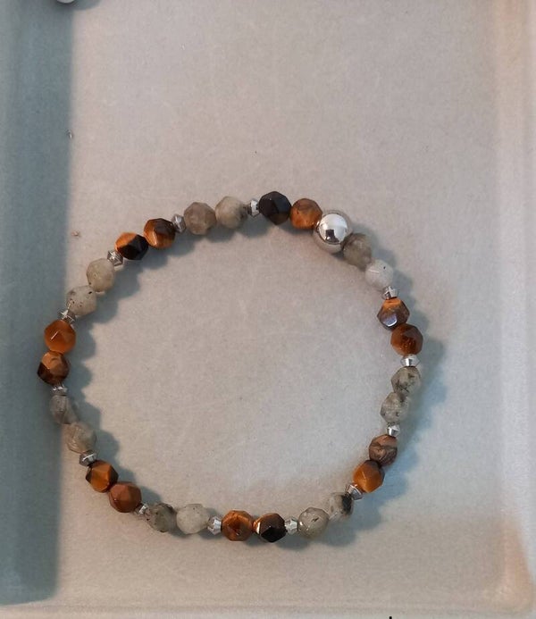Bracelet Labradorite - Oeil de tigre