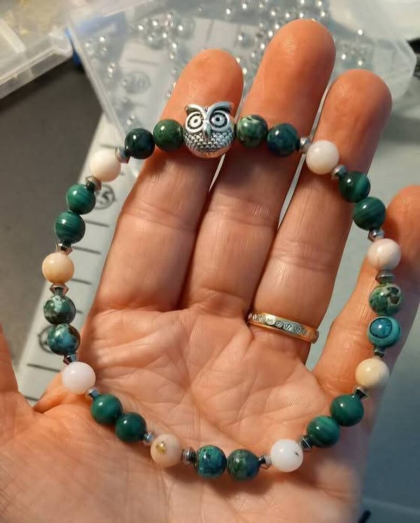 Bracelet Azurite - Opale Rose - Malachite
