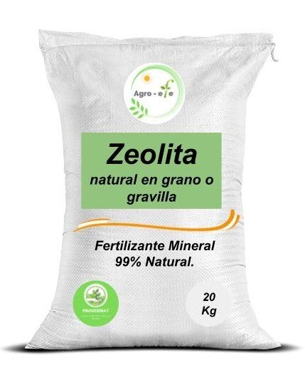 Zeolita Natural en Grano o Gravilla, en costal de 20 kilos.