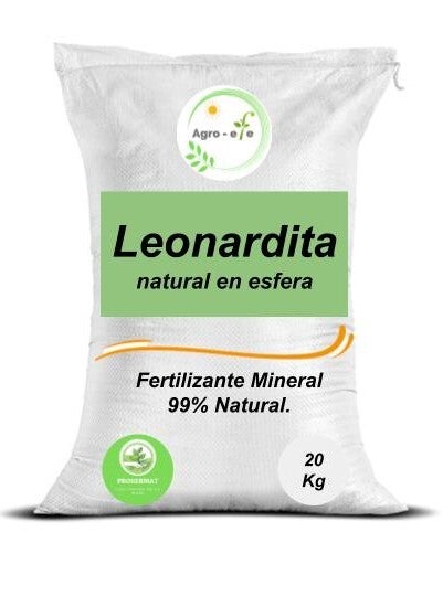 Leonardita Natural en Esfera, en costal de 20 kilos.