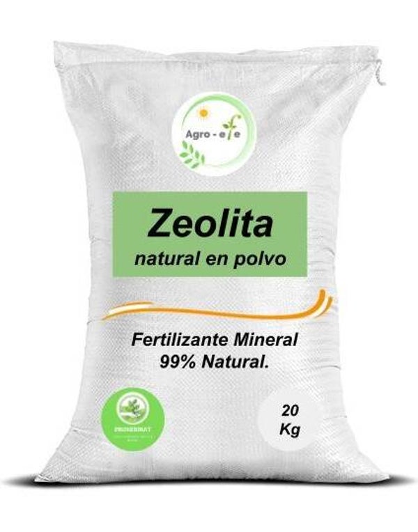 Zeolita Natural en Polvo, en costal de 20 kilos.