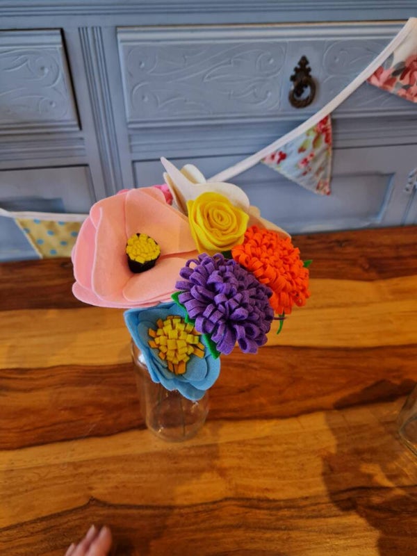 Handmade Felt Flowers Option 1