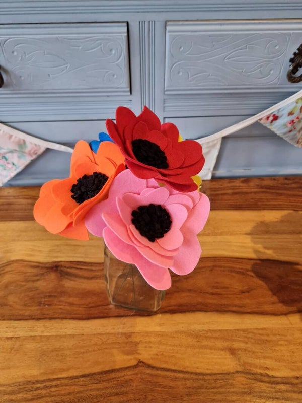 Handmade Felt Flowers: Option 4