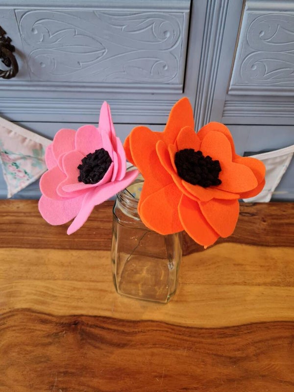 Handmade Felt Flowers: Option 3