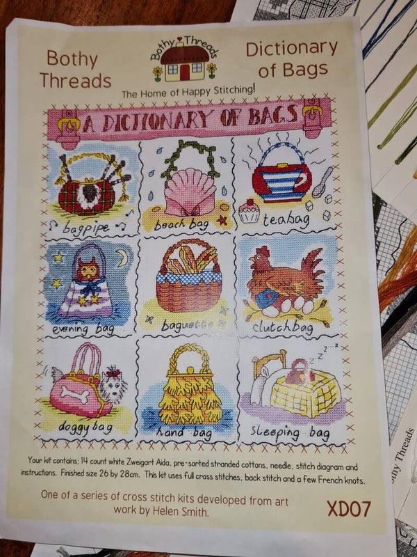 Pre-loved 'A Dictionary of Bags' Cross Stitch