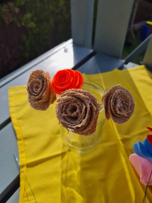 "Amelia Rose" Handmade Felt Flowers - assorted colours