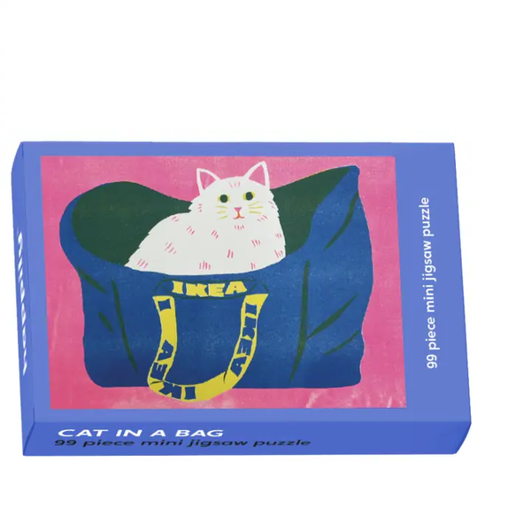 Cat in a Bag 99 Piece Mini Jigsaw Puzzle - Happily Puzzles