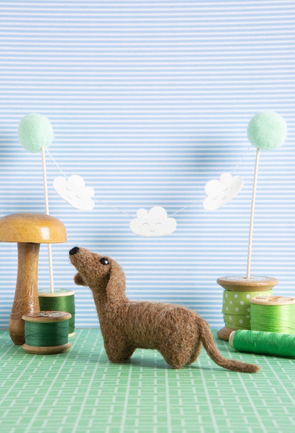 Daschund Mini Needle Felting Kit - Hawthorn Handmade