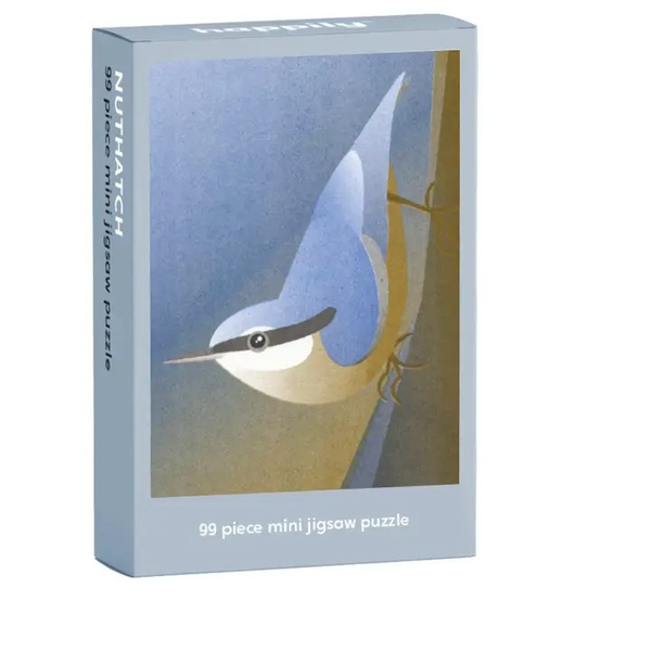 Nuthatch 99 Piece Mini Jigsaw Puzzle - Happily Puzzles