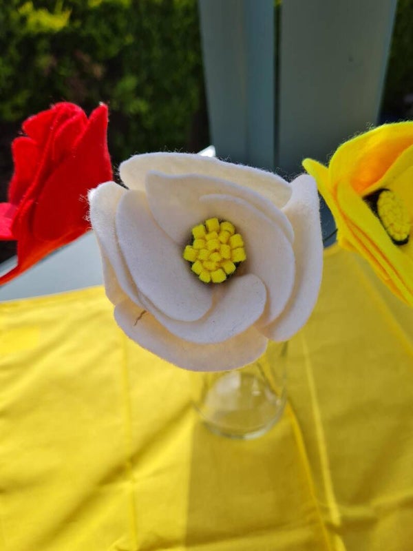 "Pauline" Handmade Felt Flowers - assorted colours