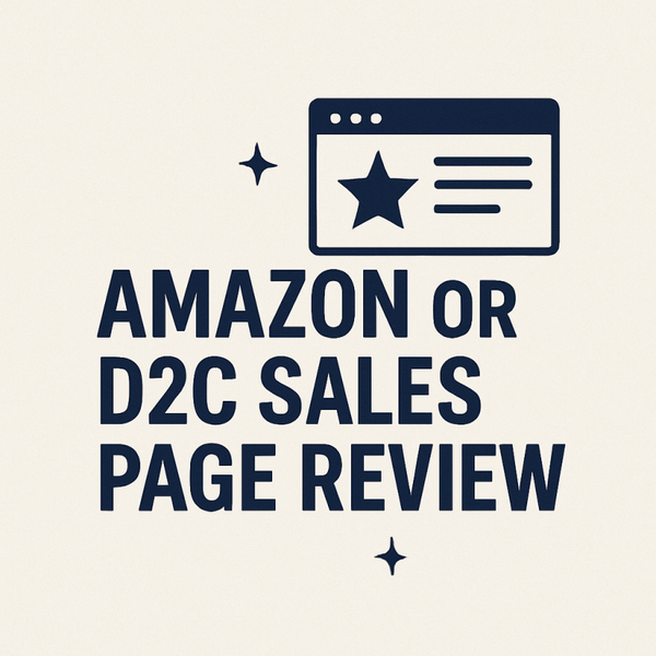 Amazon or D2C Sales Page Review