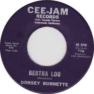 Dorsey Burnette ‎– Bertha Lou