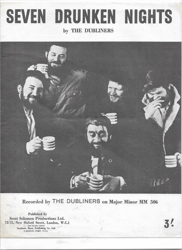 The Dubliners 7 drunken nights sheet music