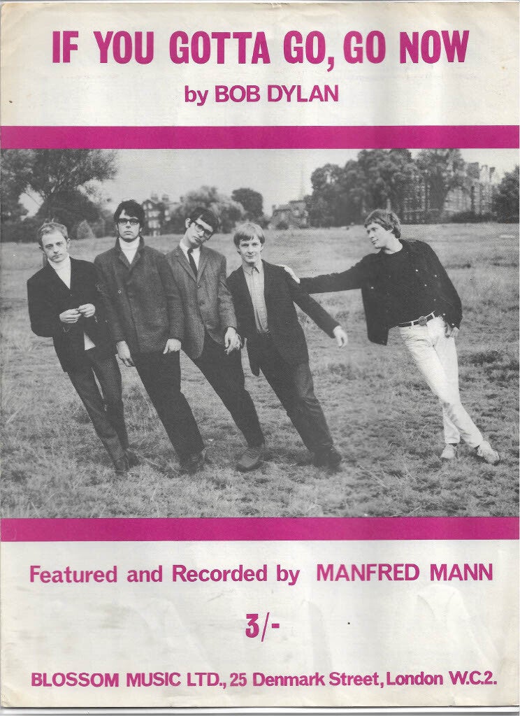 Manfred Mann If you gotta go, go now Sheet Music