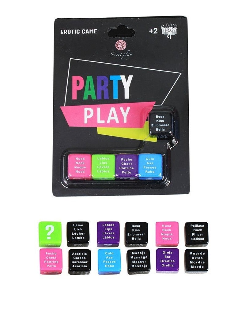 Jeu 5 dés coquins pour adultes marque Party Play / Multilingues / Neuf