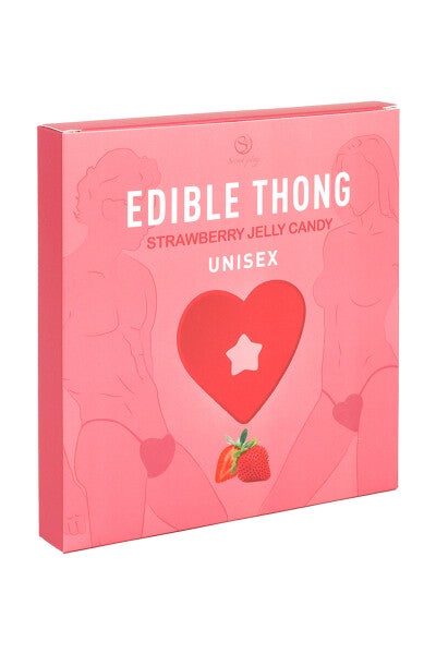 String comestible unisexe en forme de cœur saveur fraise de la marque Secret Play