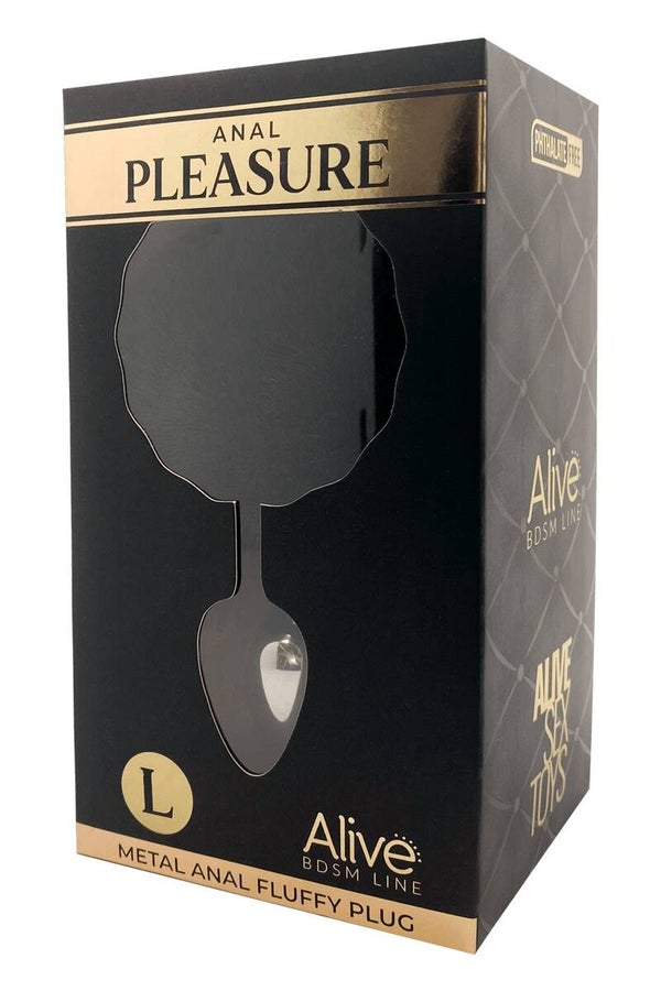 Plug anal avec pompon & fourrure /Unisexe Fluffy marque ALIVE