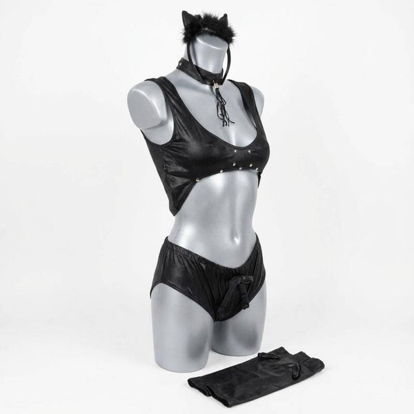Tenue costume sexy Catwoman 5 Pièces look audacieux – Taille Unique S/M/L