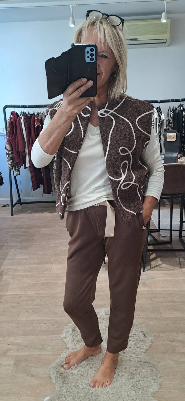 gilet  Charming Girl bruin motief