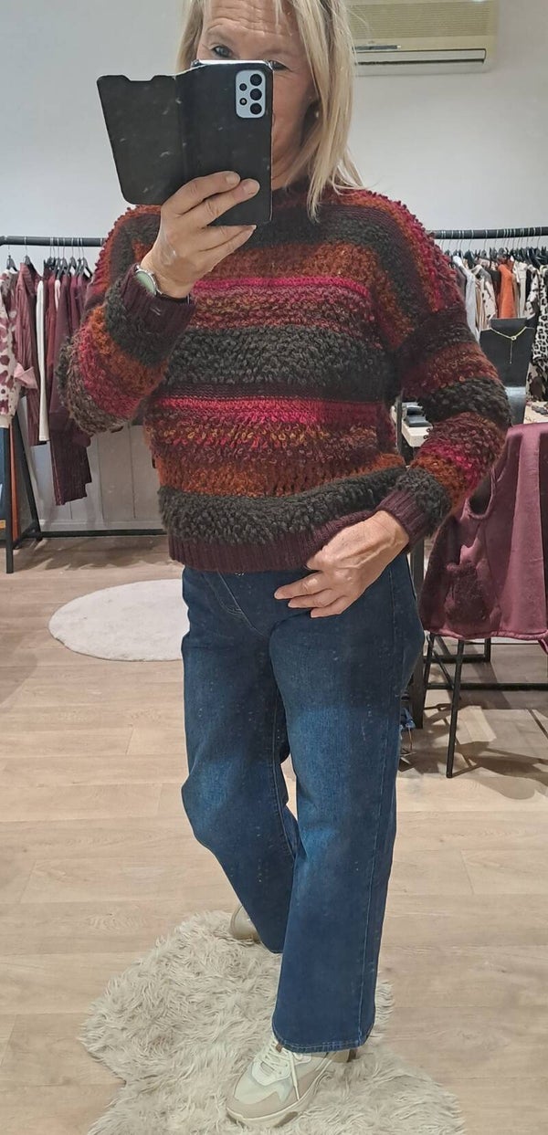pulletje bordeaux stripes Dif